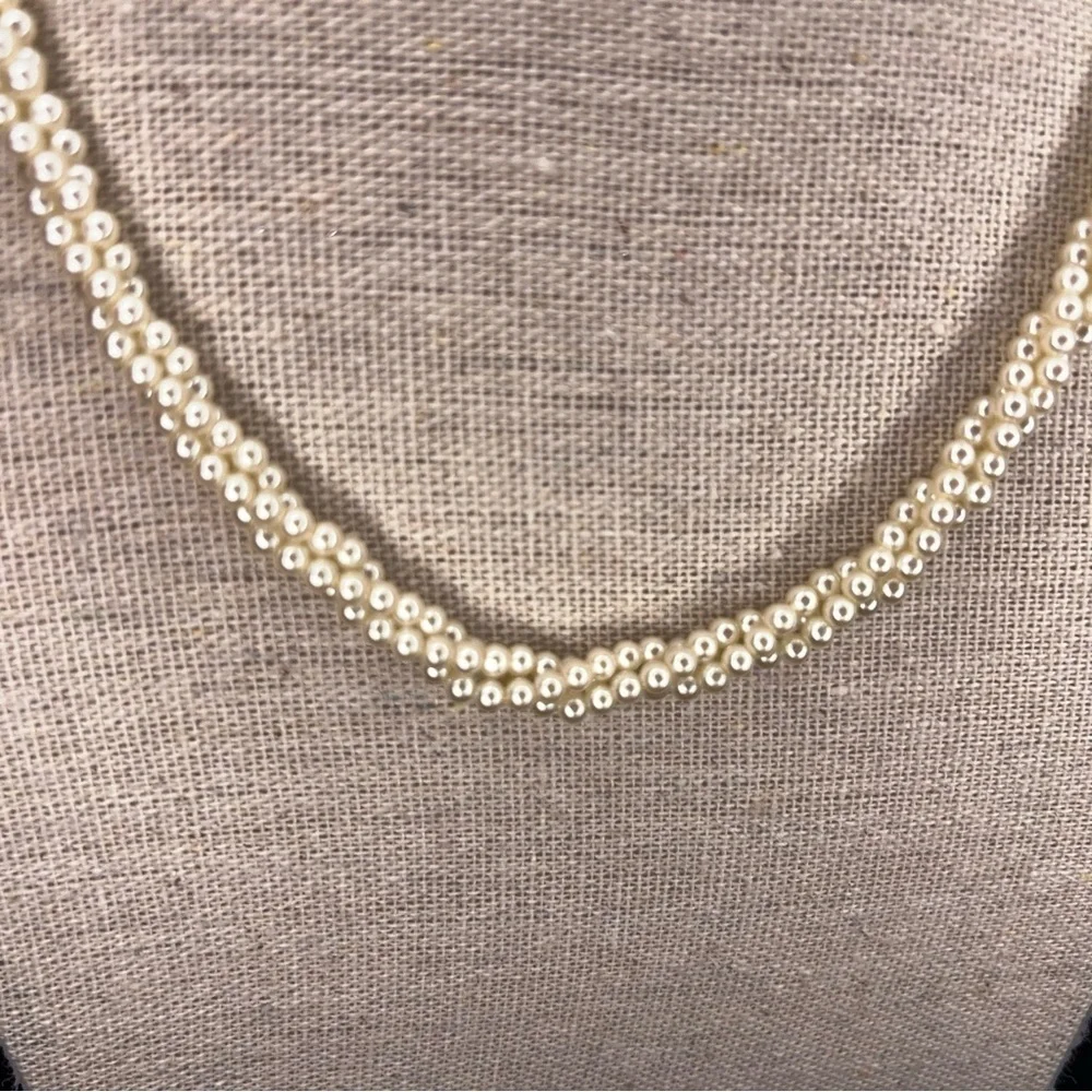 Vintage Pearl Necklace Rope Style Patented Clasp Wedding Event Formal